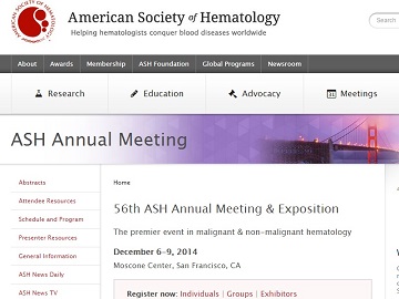 第56回米国血液学会年次総会（56th ASH Annual Meeting）ホームページ